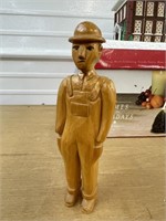 7 1/2" wood carved man