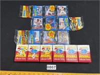 Sealed 1991 Dunruss Rack Packs, Topps/K-Mart Cards