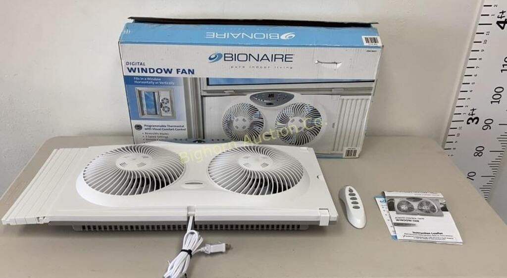 Unused Bionaire Remote Control Twin Window Fan