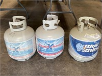 3 Full 15 lb Propane Tanks