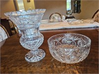 Pinwheel Crystal Bowl & Vase