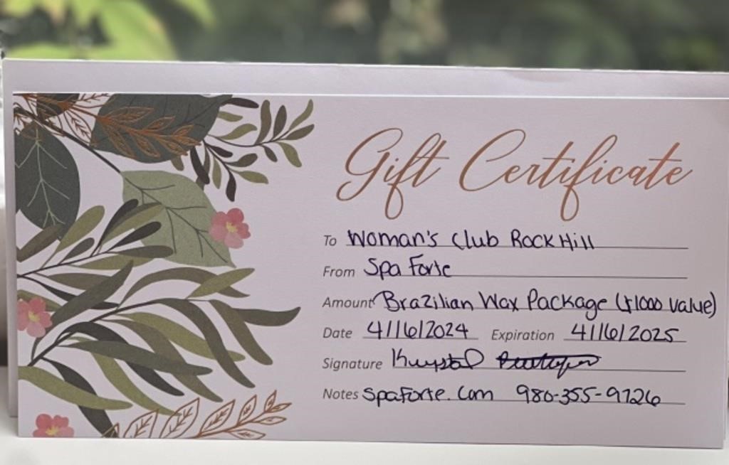 Benefit Auction for GFWC Woman's Club of Rock Hill