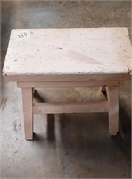 Primitive White Wooden Step Stool