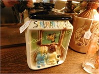 Sandman cookie jar w lenticular dog. 801-USA