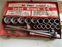Six Point 21 Pc Socket Wrench Set