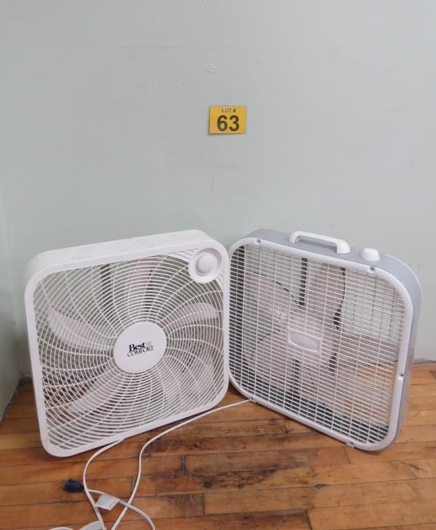 Pair Of Box Fans 21" Tall