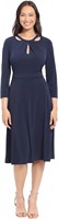 Navy Women's Cut Out Neckline Dress 20W