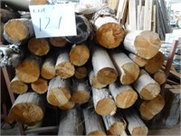 Stillage & Contents Approx 28 Lengths Pine Logs