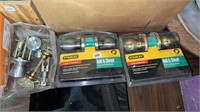 (2) Stanley Hall & Closet Knob Sets, New & More