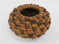 Fran Kraynek pine needle basket, 20th century