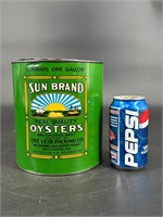 SUN BRAND OYSTER CAN LEIB PACKING CO. BALTIMORE MD