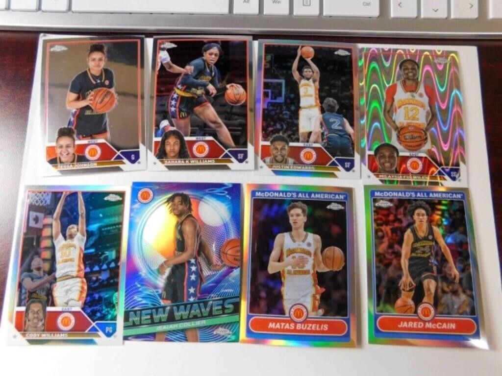 8 high school McDonalds Basketball cards