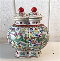 9x8 Nian Ming Handpainted Jar