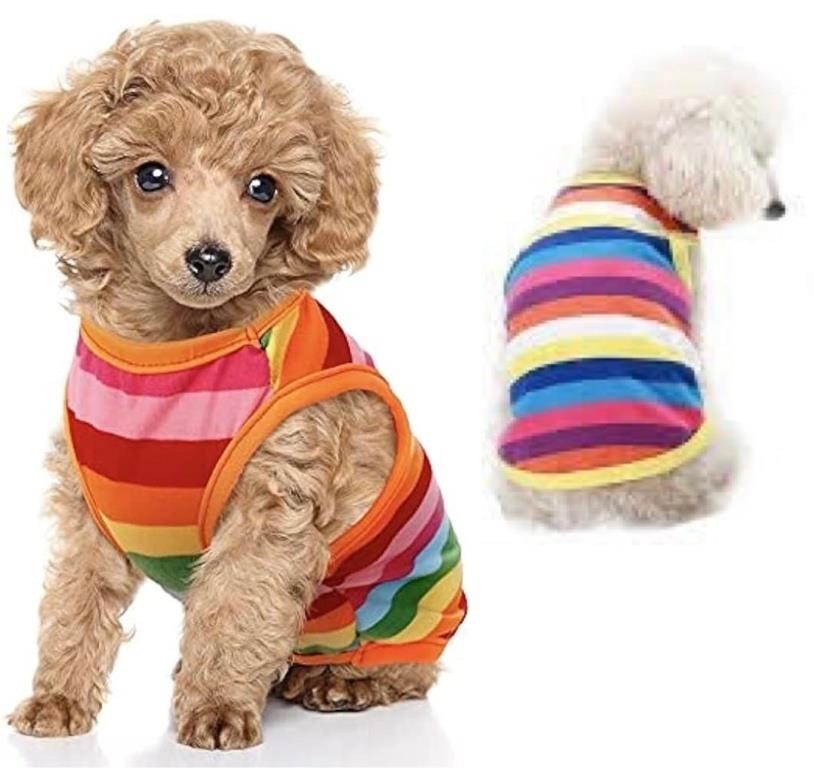 2PACK Small Pet Rainbow Shirts