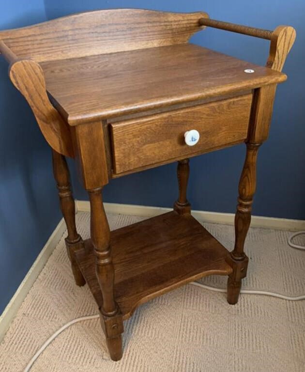 Oak Nightstand / Washstand,w/single drawer