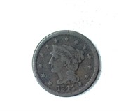1844 Cent Fine+