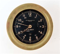 CHELSEA WWII US NAVY SHIPS DECK CLOCK