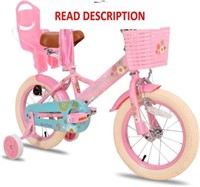 JOYSTAR Little Daisy Kids Bike  Pink 14 Inch