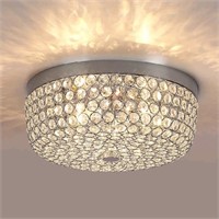 Modern Crystal Ceiling Light Fixtures, 3-Lights Ch