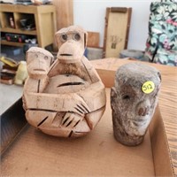 2 Wooden Carvings