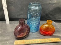 Vase and bottles