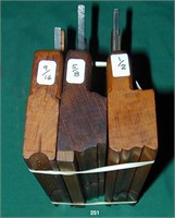 Three wooden molding planes