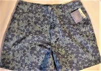 Faded Glory Stretch Shorts Slate Blue Sz 14 NWOT