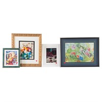 Four assorted framed artworks
