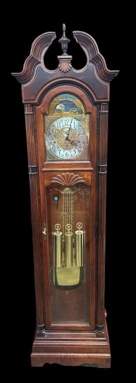 LARGE HOWARD MILLER CHERRY GRANDFATHER CLOCK