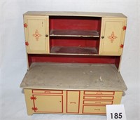 TIN LITHO CHILD'S KITCHEN CABINET