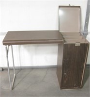 Vintage Collapsible Metal Folding Desk