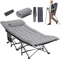 Loeniy Wide Folding Camping Cots With Pillow &