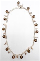 SMOKEY STERLING NECKLACE