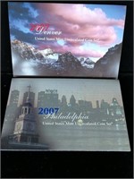 (2) 2007 Mint Uncirculated Coin Sets Den & Phil.