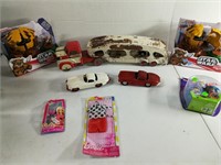 Toys: (2) Large Slot Cars, Car Carrier, Star Wars,