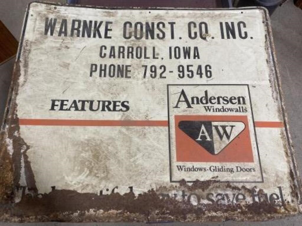 Warnke Metal sign