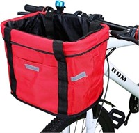 (26.9D x 34W x 24.9H cms - red) Bike Basket