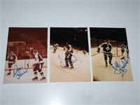 3 1980's Toronto Maple Leafs Signed Photos