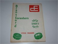 1972 Brantford Foresters Hockey Program
