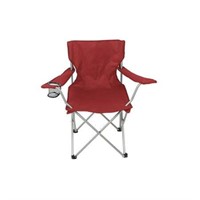 Ozark Trail Quad Camp Chair with Cup Holder  Red