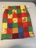 Vintage quilt, patterned, cinch bag