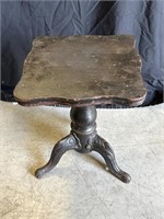 Side table with metal legs 13"x12.5"x17"