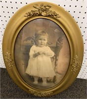 Photograph Of Child In Convex Gilt Frame