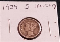 1939 S Mercury silver dime