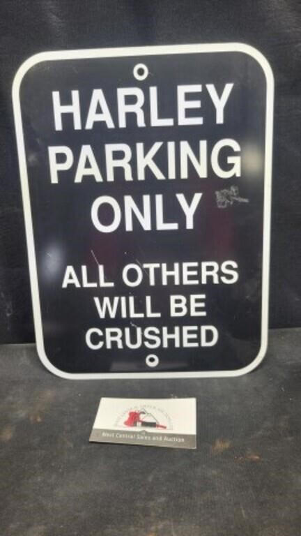 Harley-Davidson parking sign