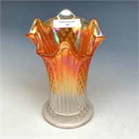 Fenton Marigold Diamond Point Columns Vase