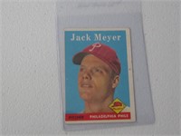 1958 TOPPS JACK MEYER NO.186 VINTAGE