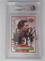 1980 TOPPS GREG PRUITT AUTHENTIC AUTO