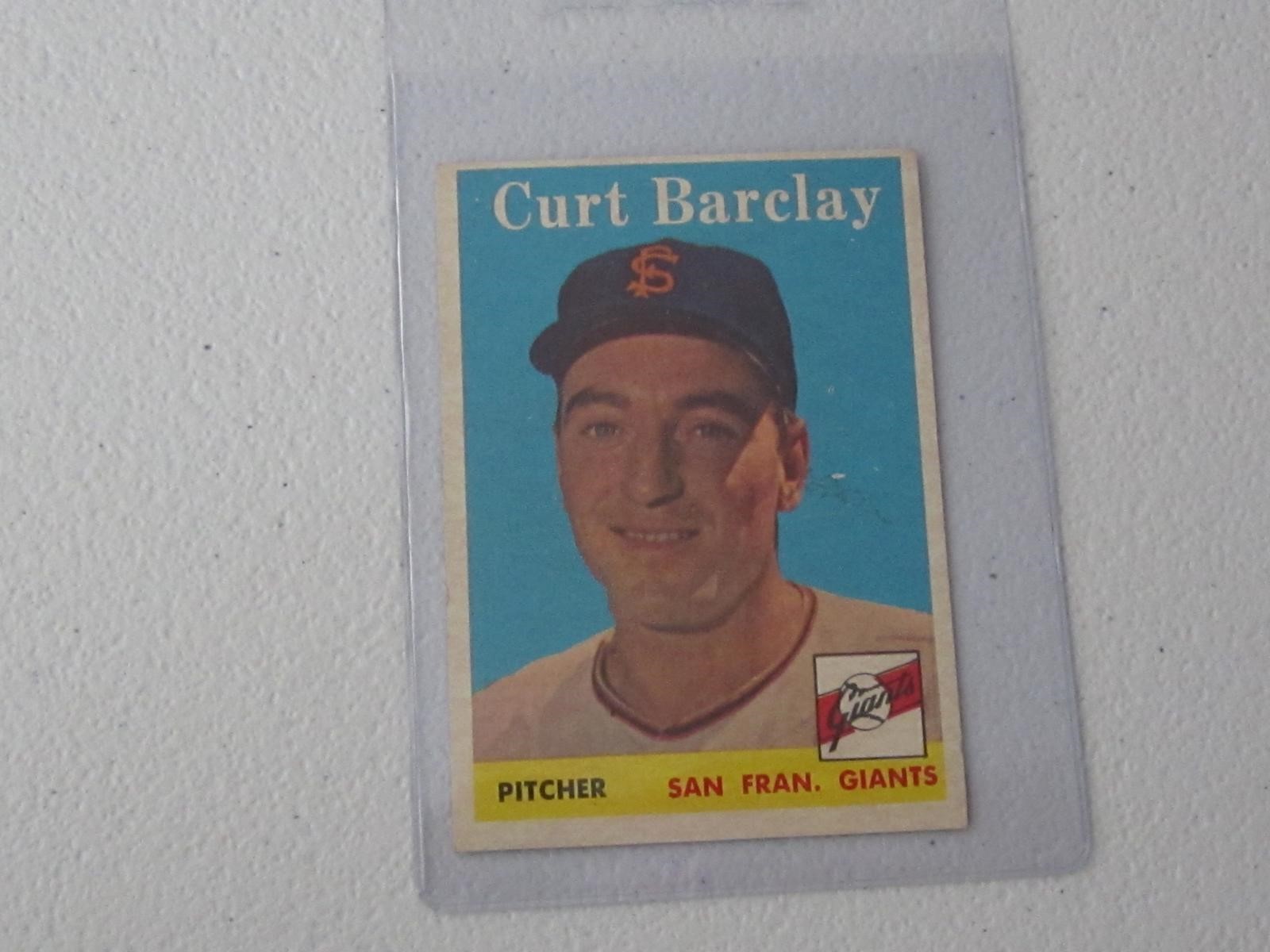 1958 TOPPS CURT BARCLAY NO.21 VINTAGE