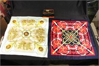 Set Of Three Hermes Silk Scarves